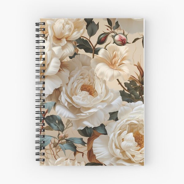 Item preview, Elegant White Roses with Pastel Colors - Vintage Botanical Syle designed and sold by patternplaten.