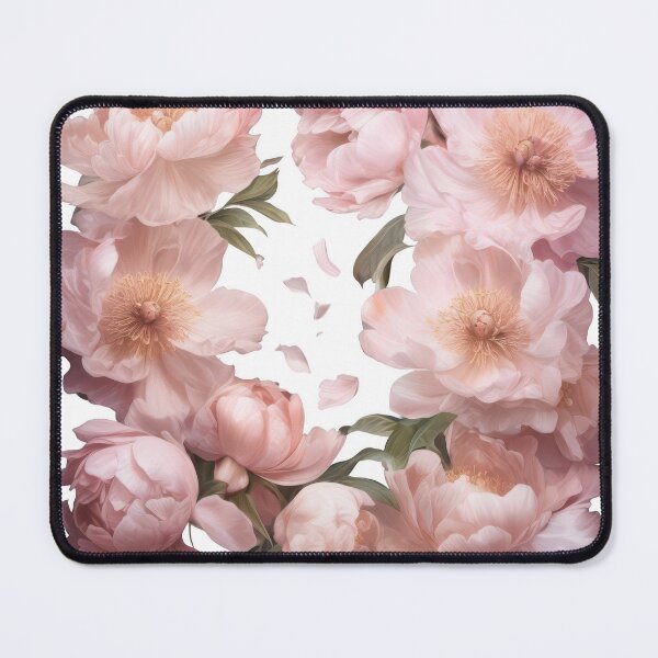 Item preview, Pink peonies edging a transparent background designed and sold by estampavibe.
