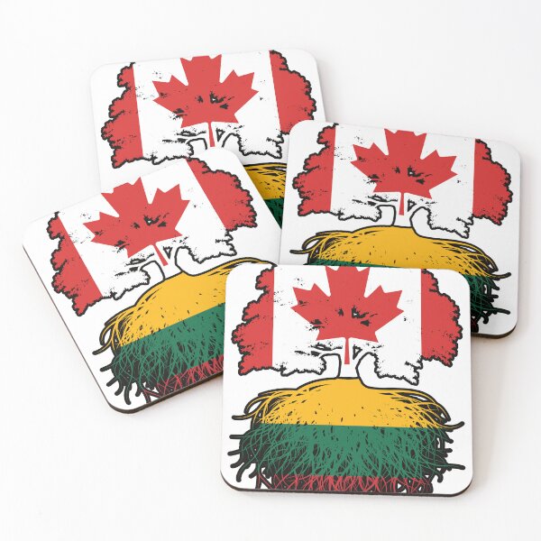 Item preview, Lithuania Lithuanian Canadian Canada Tree Roots Flag designed and sold by FlagX.