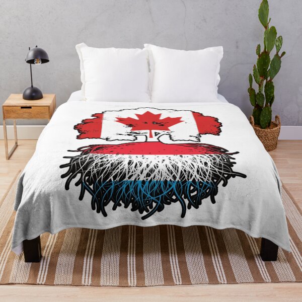 Item preview, Luxembourg Luxembourgian Canadian Canada Tree Roots Flag designed and sold by FlagX.