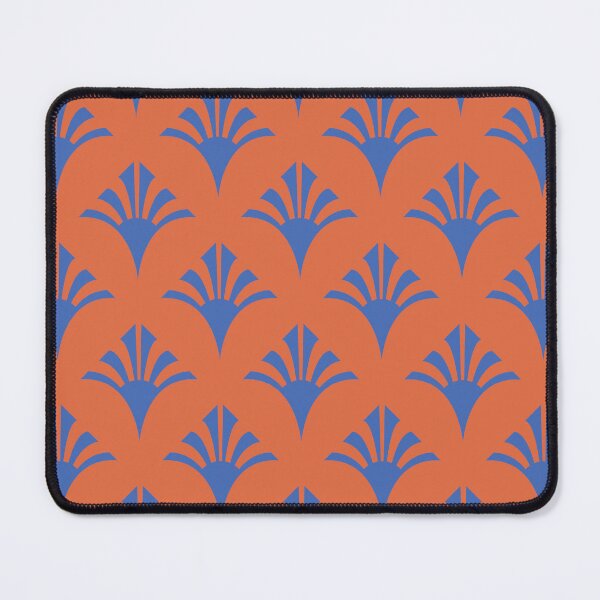 Item preview, Art Deco Pattern 02 - Prussian Blue on Orange designed and sold by elektronen.
