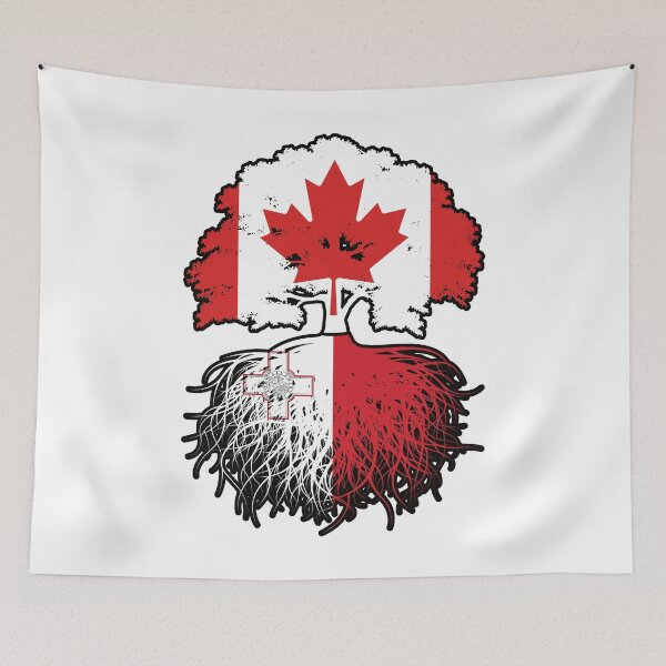 Item preview, Malta Maltese Canadian Canada Tree Roots Flag designed and sold by FlagX.