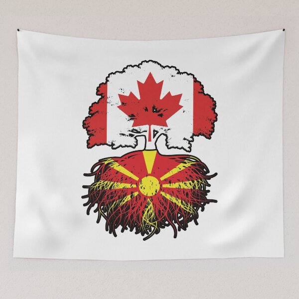 Item preview, Macedonia Macedonian Canadian Canada Tree Roots Flag designed and sold by FlagX.