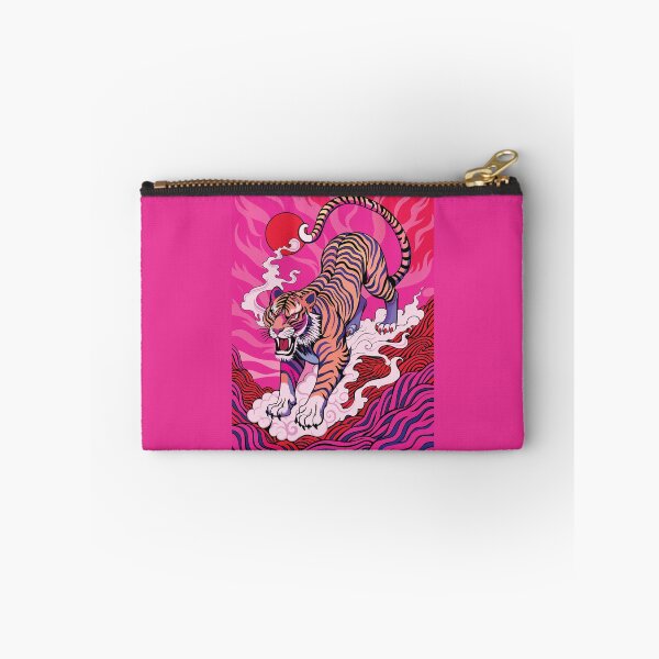 Item preview, Retro Sunrise Japanese Fierce Pink Tiger designed and sold by FemmePod.