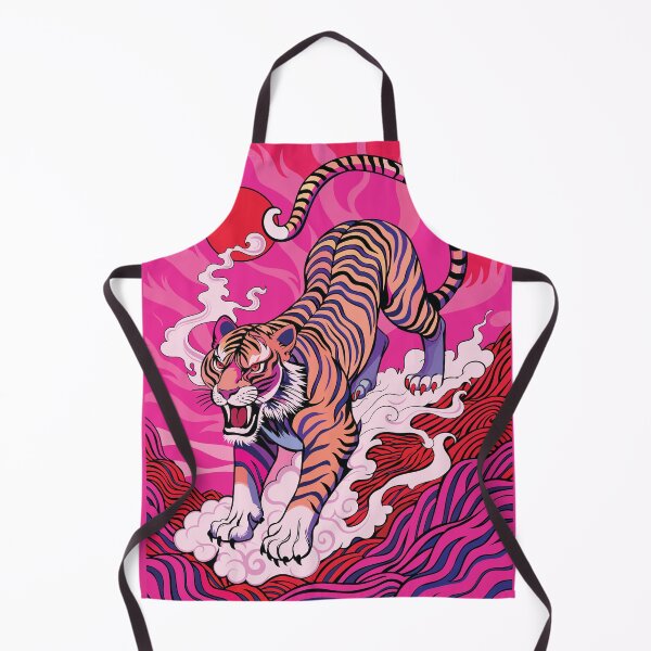 Item preview, Retro Sunrise Japanese Fierce Pink Tiger designed and sold by FemmePod.
