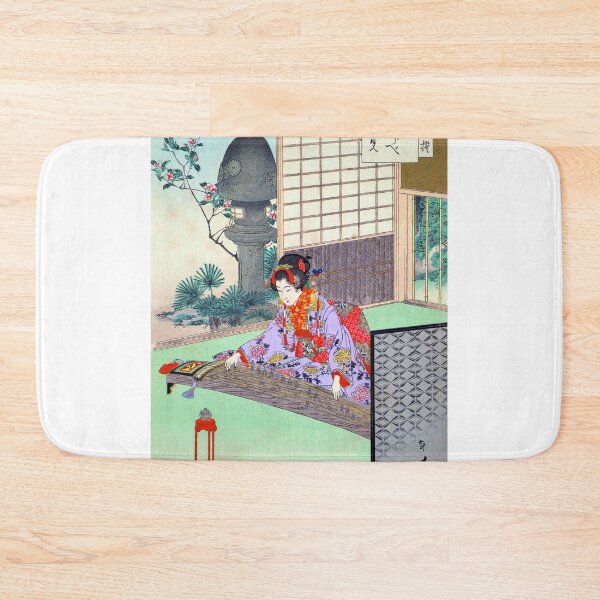Item preview, Elegant  Woman Playing the Koto - Mizuno Toshikata (1894) designed and sold by Kina-design.
