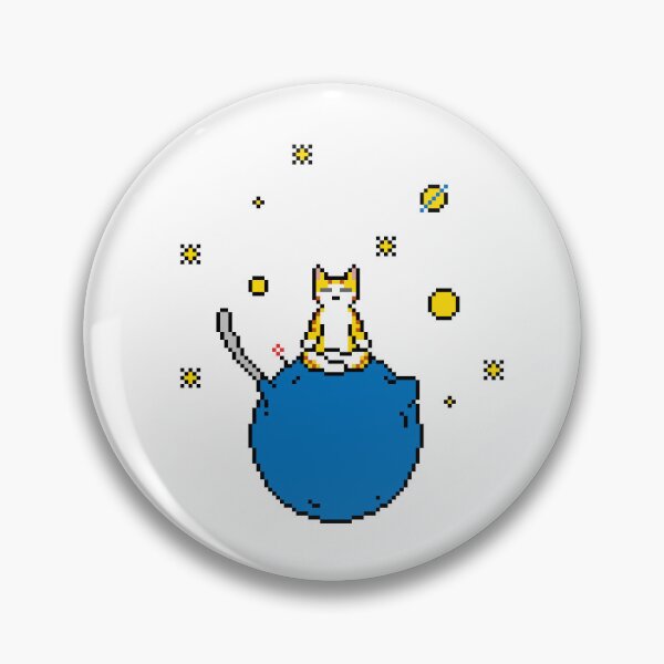 Item preview, Meditation cat pixel art designed and sold by jebi-garden.