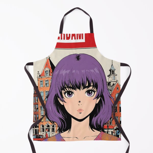 Item preview, Amsterdam Netherlands Retro Anime Girl 80s Vintage Travel designed and sold by Retro-Anime9.