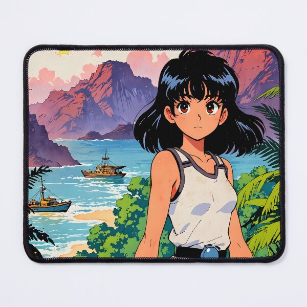 Item preview, Madagascar Retro Anime Girl 80s Vintage Travel designed and sold by Retro-Anime9.