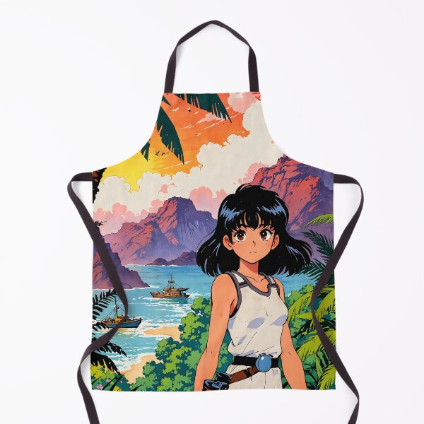 Item preview, Madagascar Retro Anime Girl 80s Vintage Travel designed and sold by Retro-Anime9.