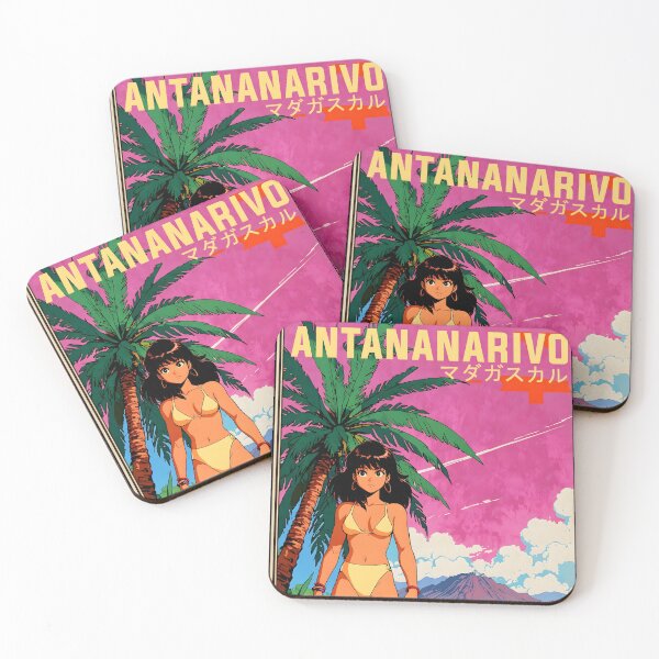 Item preview, Antananarivo Madagascar Retro Anime Girl 80s Vintage Travel designed and sold by Retro-Anime9.