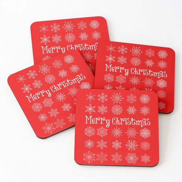 Item preview, Christmas greeting with unique snowflakes in rows, festive design designed and sold by EyeMFlatBoard.