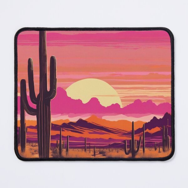 Item preview, Desert Sunset Vintage Poster designed and sold by MarkLines.