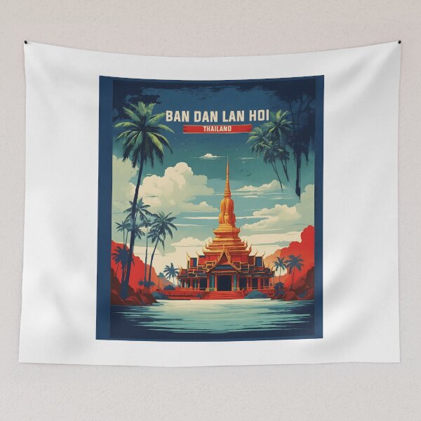 Item preview, Ban Dan Lan Hoi Thailand Vintage Retro Travel Tourism designed and sold by TravelersGems.