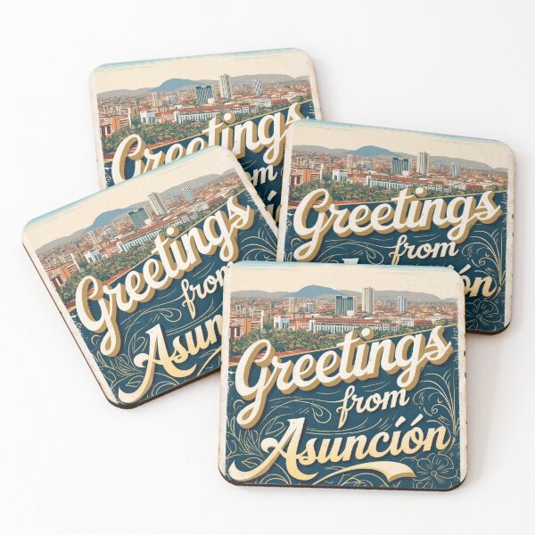 Item preview, Asuncion Paraguay Vintage Travel Retro Postcard Design designed and sold by TravelPostcardGems.