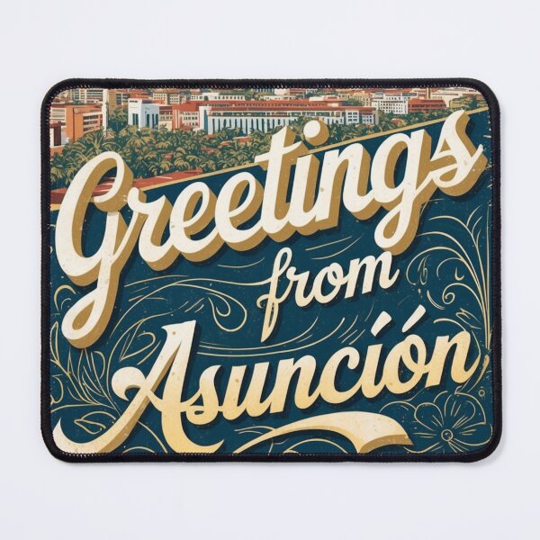 Item preview, Asuncion Paraguay Vintage Travel Retro Postcard Design designed and sold by TravelPostcardGems.
