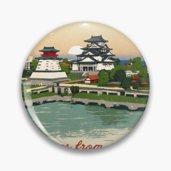 Item preview, Greetings from Hiroshima Japan Vintage Travel Retro Postcard Design designed and sold by TravelPostcardGems.