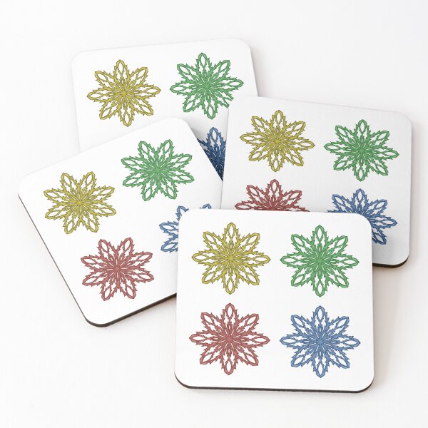 Item preview, Four snowflakes "Inspiration" of different colors designed and sold by Cherevan.