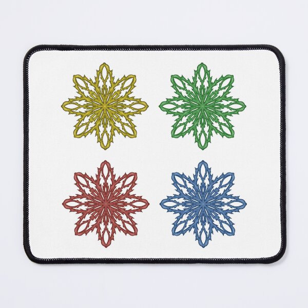 Item preview, Four snowflakes "Inspiration" of different colors designed and sold by Cherevan.