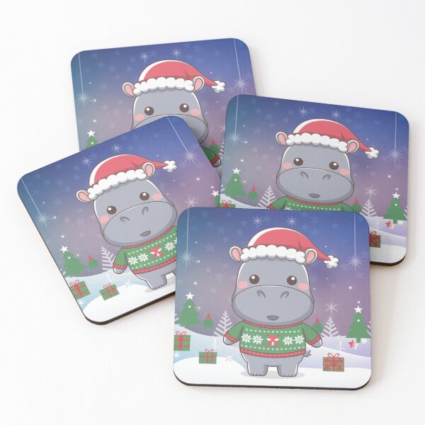 Item preview, Hippo Christmas Charm designed and sold by NeatThingLover.