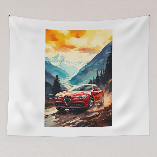 Item preview, Driving Alfa Stelvio Through Alpine Majesty designed and sold by RevUpDesign.