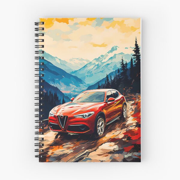 Item preview, Red Alfa Romeo Stelvio Amidst Alpine Splendor designed and sold by RevUpDesign.