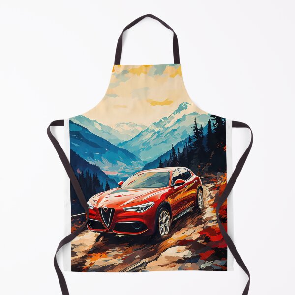 Item preview, Red Alfa Romeo Stelvio Amidst Alpine Splendor designed and sold by RevUpDesign.