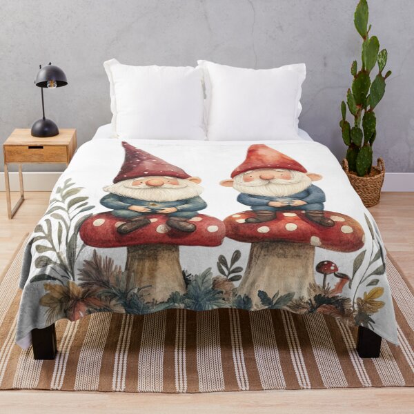 Item preview, Two Gnomes Sitting on Toadstools designed and sold by HardysHouse.