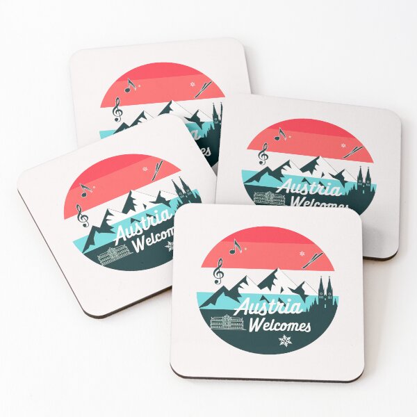 Item preview, Austria Welcomes Flag Map designed and sold by AnimalsDH305.