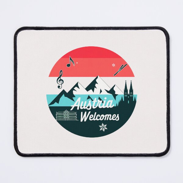 Item preview, Austria Welcomes Flag Map designed and sold by AnimalsDH305.
