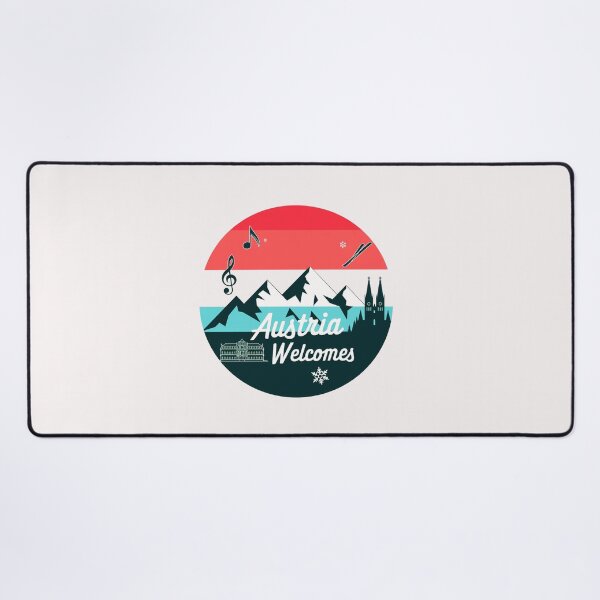 Item preview, Austria Welcomes Flag Map designed and sold by AnimalsDH305.