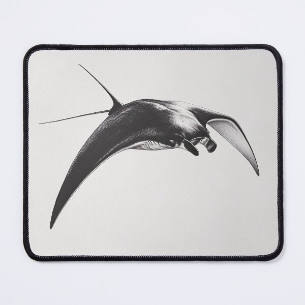 Item preview, Black and White stingray Pencil Drawing designed and sold by Pencil-Art.