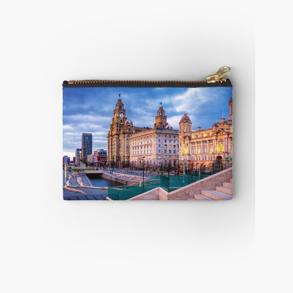 Item preview, Liverpool waterfront at dusk designed and sold by Pixancards.
