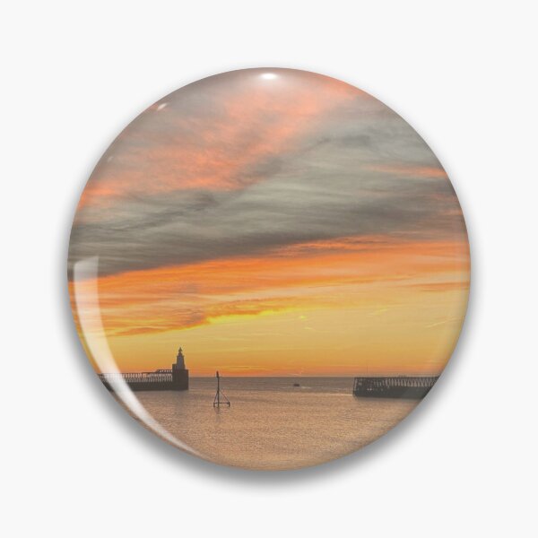 Item preview, Sunrise over the piers at Blyth in Northumberland. designed and sold by Violaman.