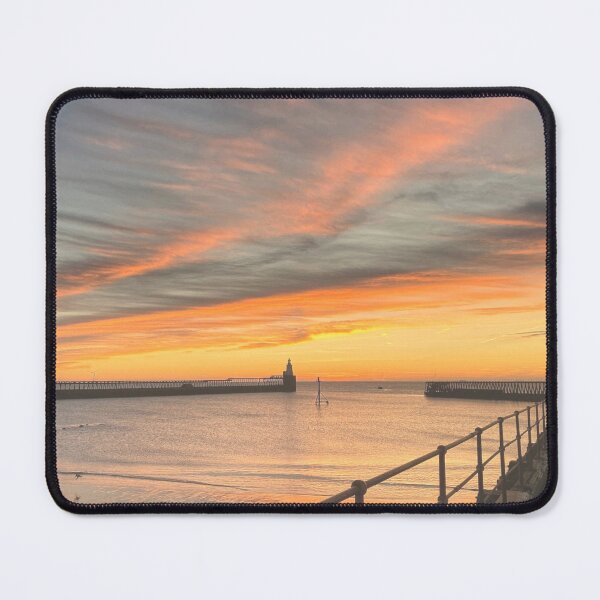 Item preview, Sunrise over the piers at Blyth in Northumberland. designed and sold by Violaman.