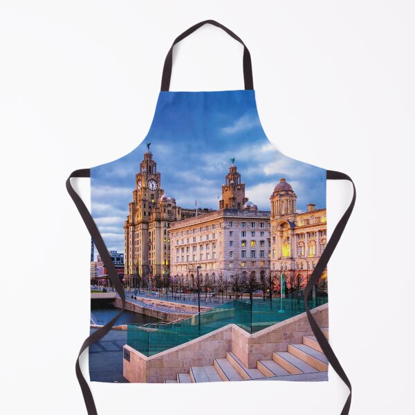 Item preview, Liverpool waterfront at dusk designed and sold by Pixancards.