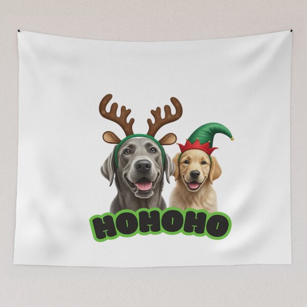 Artikelvorschau, hohoho Christmas Dogs entworfen und verkauft von Toms Tee.