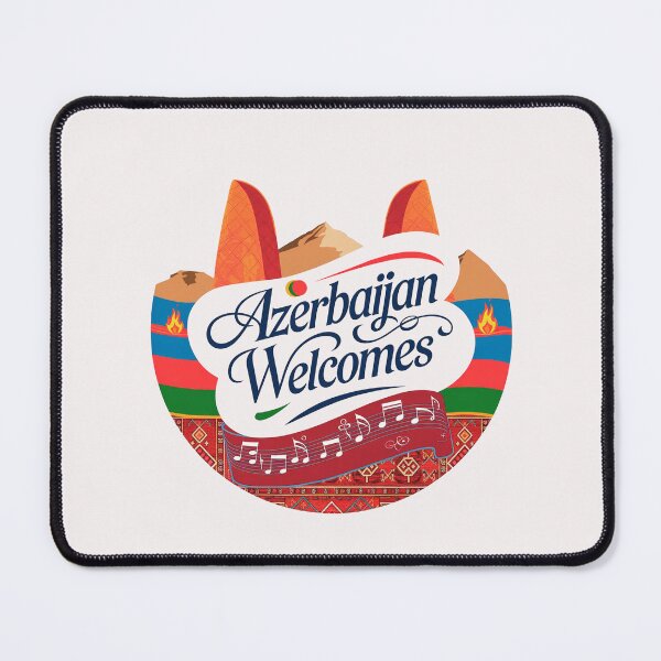 Item preview, Azerbaijan Welcomes Flag Map Culture designed and sold by AnimalsDH305.