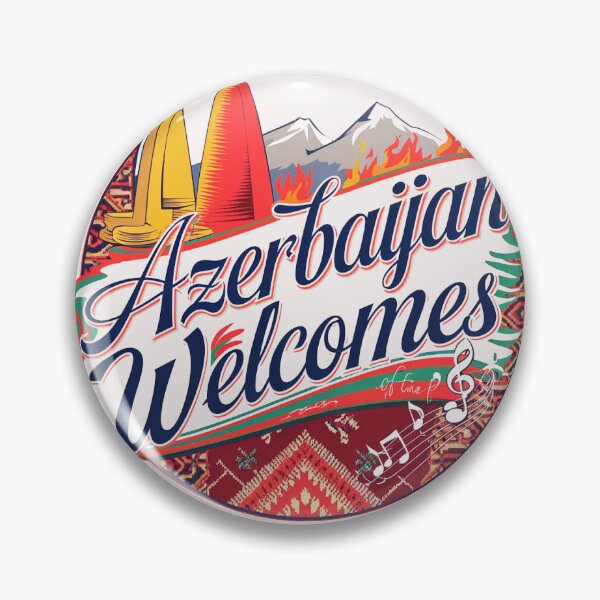 Item preview, Azerbaijan Welcomes Flag Map Culture designed and sold by AnimalsDH305.
