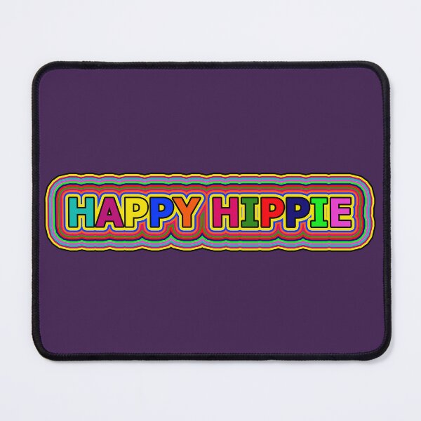 Item preview, Happy Hippie Colorful Words Trippy Retro Hippie Lines 1 of 4 designed and sold by Beachy.