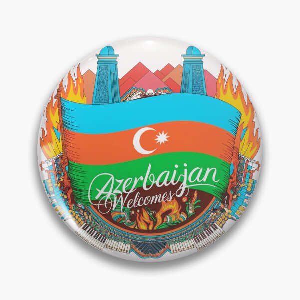 Item preview, Azerbaijan Welcomes Flag Map Culture designed and sold by AnimalsDH305.