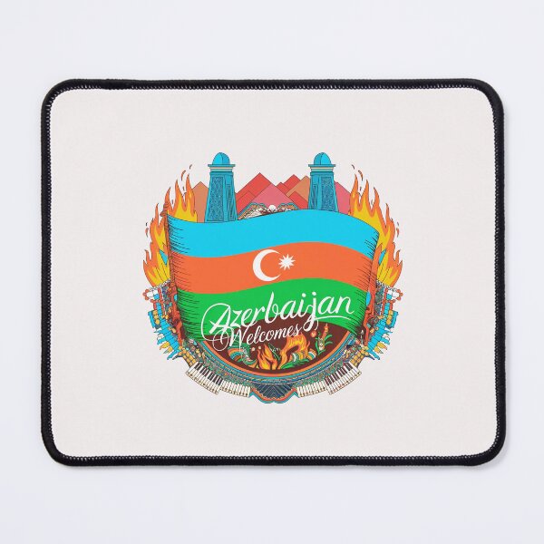 Item preview, Azerbaijan Welcomes Flag Map Culture designed and sold by AnimalsDH305.