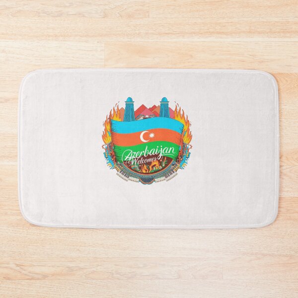 Item preview, Azerbaijan Welcomes Flag Map Culture designed and sold by AnimalsDH305.