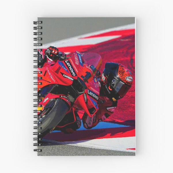 Item preview, Francesco Pecco Bagnaia racing his 2024 MotoGP motorcycle at Catalunya Barcelona abstract designed and sold by Rodissimus1984.
