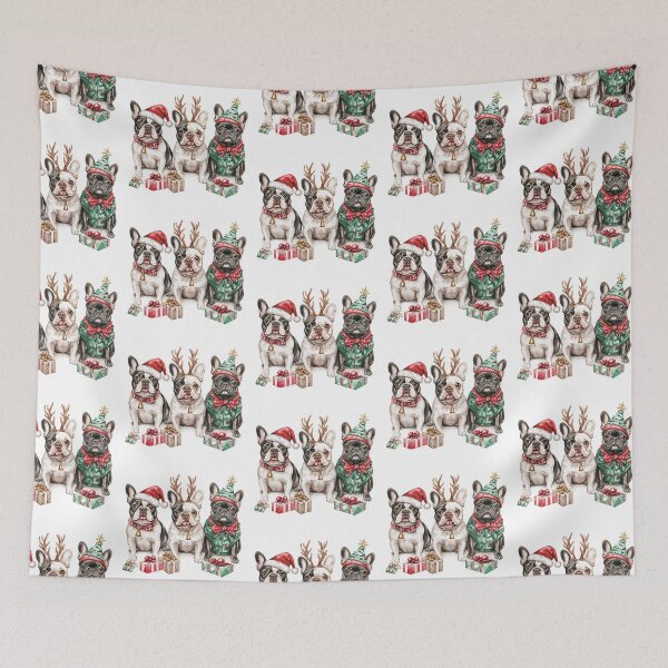 Item preview, Festive Frenchie Pups designed and sold by rmcbuckeye.