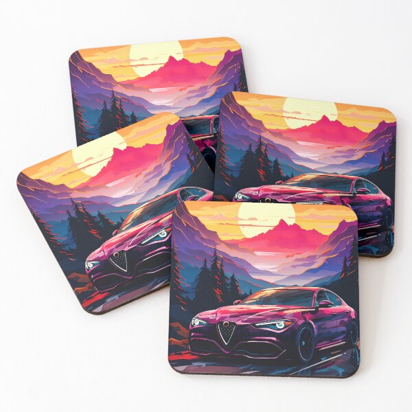 Item preview, Alfa Giulia Quadrifoglio At Sunset  designed and sold by RevUpDesign.
