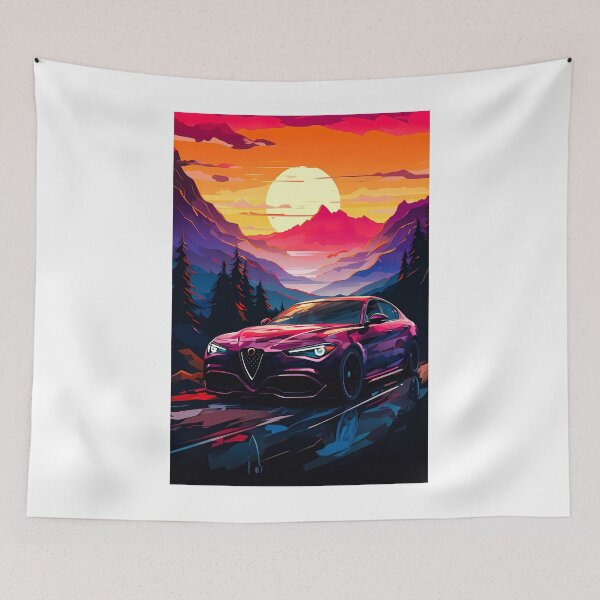 Item preview, Alfa Giulia Quadrifoglio At Sunset  designed and sold by RevUpDesign.