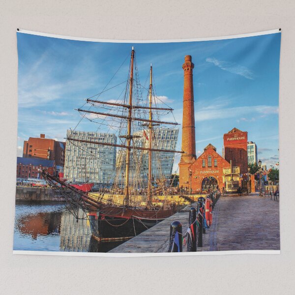 Item preview, Summer scene on Liverpool`s Albert dock designed and sold by Pixancards.