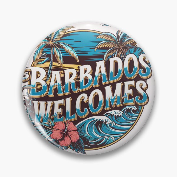 Item preview, Barbados Welcomes  Flag Map Culture designed and sold by AnimalsDH305.