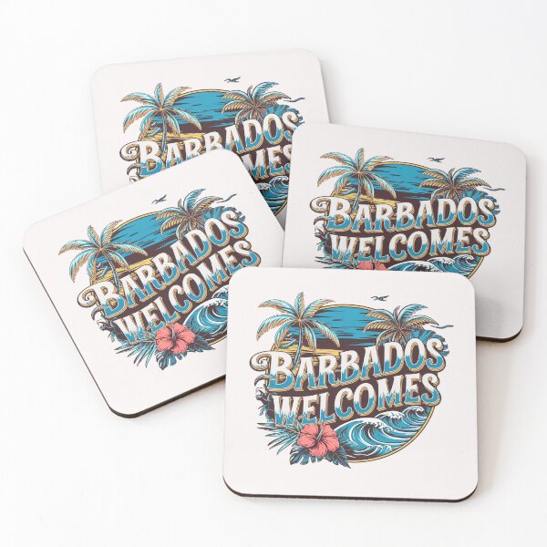 Item preview, Barbados Welcomes  Flag Map Culture designed and sold by AnimalsDH305.